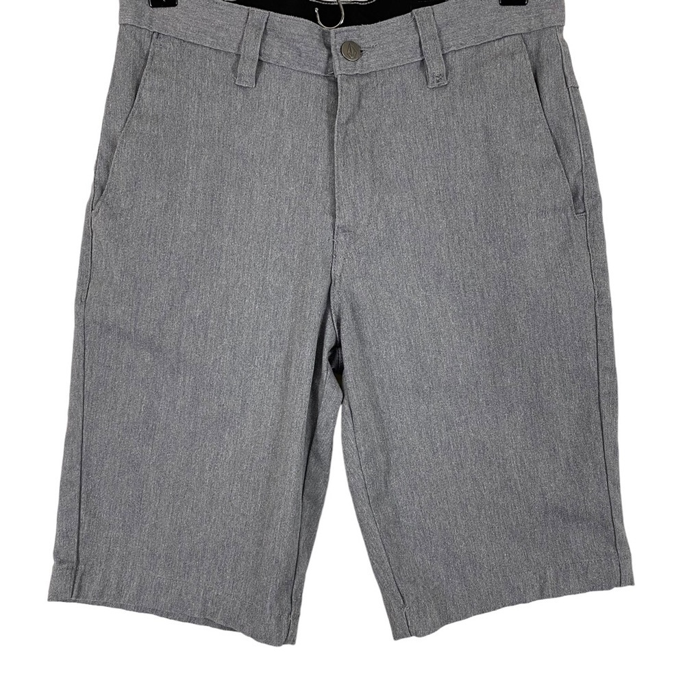 VOLCOM Mens Chino Shorts True To This Size 28 Gray Pockets Cotton Blend